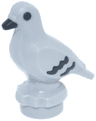 Bird, Pigeon with Molded Black Eyes, Beak and Feathers Pattern