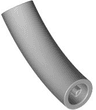 Brick, Round Tube 1 x 1 d. 45 degrees Elbow Macaroni Half - Axle Hole