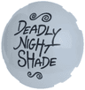 Brick, Round 6 x 6 Dome Top with Black 'DEADLY NIGHT SHADE' and Swirls Pattern