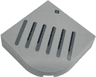 Brick, Round Corner 4 x 4 x 1 Curved Slope Top with Dark Blue Capital Letter B and Dark Bluish Gray and Black Speaker Vents Pattern