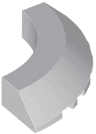 Brick, Round Corner 5 x 5 with Slope 45 Edge without Studs