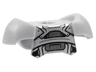 Minifigure Armor Breastplate with Shoulder Pads and 2 Back Studs with Silver and Dark Silver Panels and Black Straps Pattern