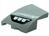 Wedge 3 x 2 Left No Studs with Mercedes-Benz Car Headlight, Silver Outline, 3 Rectangular White Bulbs Pattern