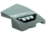 Wedge 3 x 2 Right No Studs with Mercedes-Benz Car Headlight, Silver Outline, 3 Rectangular White Bulbs Pattern