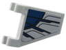 Flag 2 x 2 Trapezoid with Flared Edge with Dark Blue Wing Armor Plates, Black Outlines and Dark Bluish Gray Lines Pattern on Both Sides (Stickers) - Set 76292