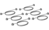 String with End Studs (40L Overall) with (Same Color) Studs Pattern, Bundle of 6 (Multipack)