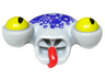 Minifigure, Head, Modified Alien with Tongue and Yellow Eyes, Dark Purple Scales Pattern (Squidtron)