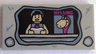 Tile 2 x 4 with Stone TV Set, News Anchor and Missing Dino Pattern