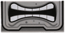 Tile 2 x 4 with Angry Mouth with White Teeth Parted, Black and Dark Bluish Gray Border and Spots Pattern (Super Mario Thwomp Lower Face)