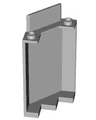 Panel 3 x 3 x 6 Corner Wall without Bottom Indentations