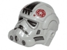 Minifigure, Headgear Helmet SW Stormtrooper Type 2, AT-AT Driver Dark Red Imperial Logo and Small Black Plates on Sides Pattern