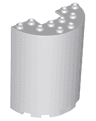 Cylinder Half 3 x 6 x 6 with 1 x 2 Cutout