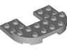 Plate, Round 4 x 6 x 2/3, Raised 2 x 6 and 2 x 2 Cutout