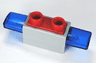 Duplo Siren with Light and Sound, 1 x 2 Base with Red 2 Stud Button on Top and Trans-Dark Blue Light Covers
