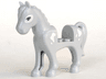Horse, Friends Style with 2 x 2 Cutout with Light Bluish Gray Eyes, White Spots and Patch Around Left Eye Pattern