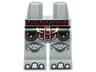 Hips and Legs with Dark Red Armor and Belt, Bare Knees and White Toenails Pattern