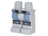 Hips and Legs with Sand Blue Straps, Black Belt, and Dark Bluish Gray Knee Pads Pattern