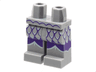 Hips and Legs with Dark Purple Scallop Lines and Knee Pads Pattern