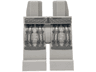 Hips and Legs with Robe Ends, Silver, Light Bluish Gray and Dark Bluish Gray Hems and Trim Pattern