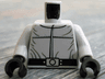 Torso SW Wrinkly Jumpsuit with Black Belt and Silver Buckle Pattern / Light Bluish Gray Arms / Black Hands