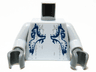 Torso Atlantis Shark Pattern / Light Bluish Gray Arms / Dark Bluish Gray Hands