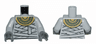 Torso Pharaoh's Quest Mummy Wrappings and Gold Necklace Pattern / Light Bluish Gray Arms / Dark Bluish Gray Hands