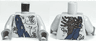 Torso PotC Bare Chest with Marine Growth, Sash and Lobster on Back Pattern / Light Bluish Gray Arms / Dark Bluish Gray Hands