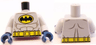 Torso Batman Logo in Yellow Oval with Muscles and Yellow Belt Front and Back Pattern / Light Bluish Gray Arms / Dark Blue Hands