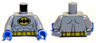 Torso Batman Logo in Yellow Oval with Muscles and Yellow Belt Front and Back Pattern / Light Bluish Gray Arms / Blue Hands