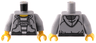 Torso Town Prisoner Number 60675, Hooded Sweatshirt over Prison Stripes Pattern / Light Bluish Gray Arms / Yellow Hands