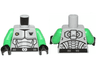 Torso Galaxy Squad Armor with Number 30 on Back Pattern / Bright Green Arms / Black Hands