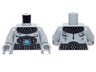 Torso Chima Black Armor with Silver Circles and Blue Round Jewel (Chi) Pattern / Light Bluish Gray Arms / Light Bluish Gray Hands