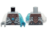 Torso Copper Armor, Dark Azure Round Jewel (Chi) Pattern / Trans-Light Blue Arm Left / White Arm Right / Dark Azure Hand Left / Light Bluish Gray Hand Right