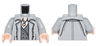 Torso Trench Coat with Buttons over Dark Bluish Gray Vest, White Shirt and Gold Medallion Pattern / Light Bluish Gray Arms / Light Nougat Hands