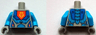 Torso Nexo Knights Armor with Blue and Dark Azure Panels and Yellow Crowned Lion on Orange Pentagonal Shield Pattern / Dark Azure Arms / Light Bluish Gray Hands