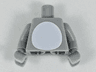 Torso with White Stomach Pattern / Light Bluish Gray Arms / Light Bluish Gray Hands