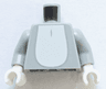 Torso White Chest Fur and Tail Pattern / Light Bluish Gray Arms / White Hands