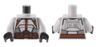 Torso SW Armor with Reddish Brown Straps and Belt, Dark Bluish Gray Panels, Dark Red Stripe Pattern / Light Bluish Gray Arms / Black Hands
