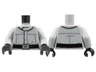 Torso SW Imperial Crew Uniform Jumpsuit with Wide Black Belt with Silver Buckle and Dot Pattern / Light Bluish Gray Arms / Black Hands