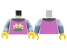 Torso Chain Mail Collar, Light Purple Surcoat, Bright Light Yellow Crown Pattern / Sand Blue Arms / Yellow Hands