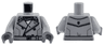 Torso Trench Coat with Black and Dark Bluish Gray Wide Collar, Buttons, and Belt Pattern / Light Bluish Gray Arms / Dark Bluish Gray Hands