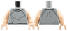 Torso Sweatshirt, Black Hem Lines, Dark Bluish Gray Stripes and Creases Pattern / Light Nougat Arms / Light Nougat Hands