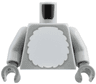 Torso White Round Fur Belly Pattern / Light Bluish Gray Arms / Dark Bluish Gray Hands