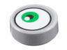 Tile, Round 1 x 1 with White Eye with Off-Center Green Iris Pattern