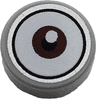 Tile, Round 1 x 1 with White Eye with Centered Reddish Brown Iris Pattern
