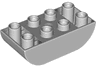 Duplo, Brick 2 x 4 Slope Curved Inverted Double