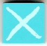 Tile 2 x 2 with White 'X' Pattern