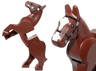 Horse, Movable Legs with Black Eyes and Bridle, White Pupils and Long Blaze Pattern