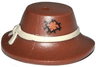 Minifigure, Headgear Hat, Wide Floppy Brim with Knotted Tan Band and Patch Pattern