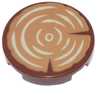 Tile, Round 2 x 2 with Bottom Stud Holder with Medium Nougat Tree Stump with Tan Wood Grain Pattern
